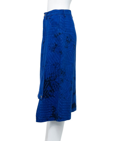 Asymmetric Stitch Dyed Skirt